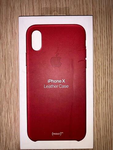 Apple iPhone X/XS Deri Kılıf Product Red Orijinal
