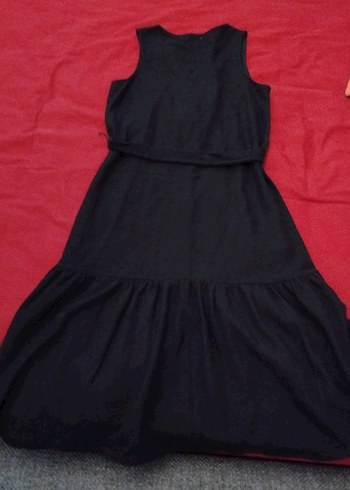 Mango Kemerli Siyah Kolsuz Kadın Elbise - Görsel 6