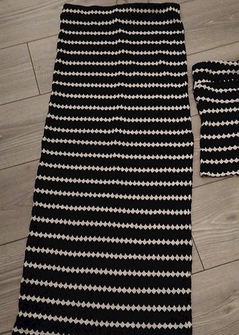 kroşe ajurlu triko takim - Görsel 3