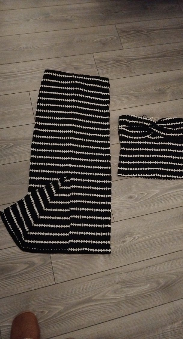 kroşe ajurlu triko takim - Görsel 4