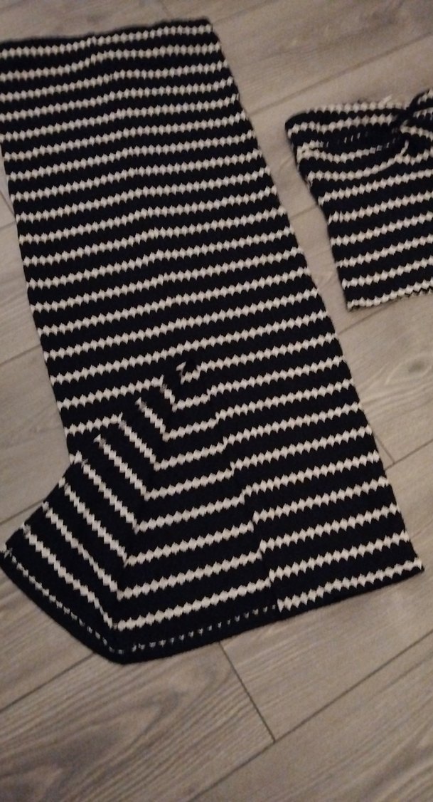 kroşe ajurlu triko takim - Görsel 5