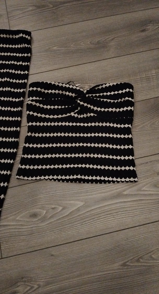 kroşe ajurlu triko takim - Görsel 2