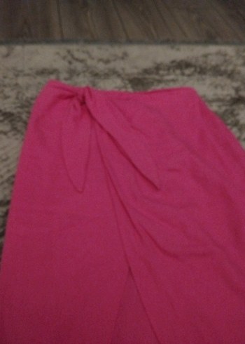 bershka yirtmacli keten etek - Görsel 7