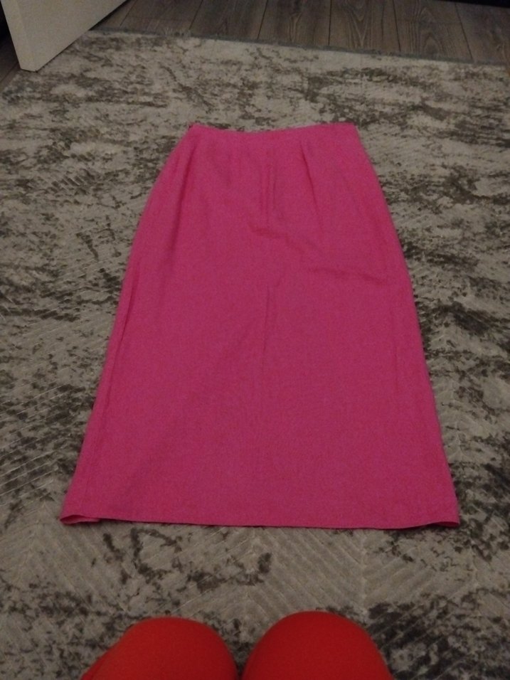 bershka yirtmacli keten etek - Görsel 5