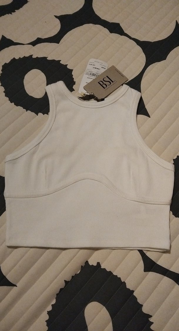 Beyaz Spor Crop Atlet - Görsel 4