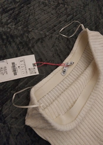 Zara Dantel Detaylı Bohem Triko Elbise Takımı - Görsel 6