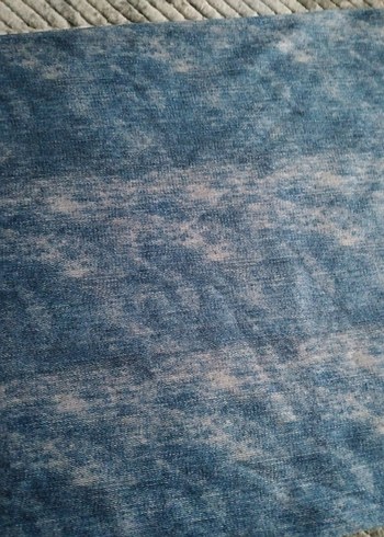 zara denim gorunumlu batik triko midi elbise - Görsel 5