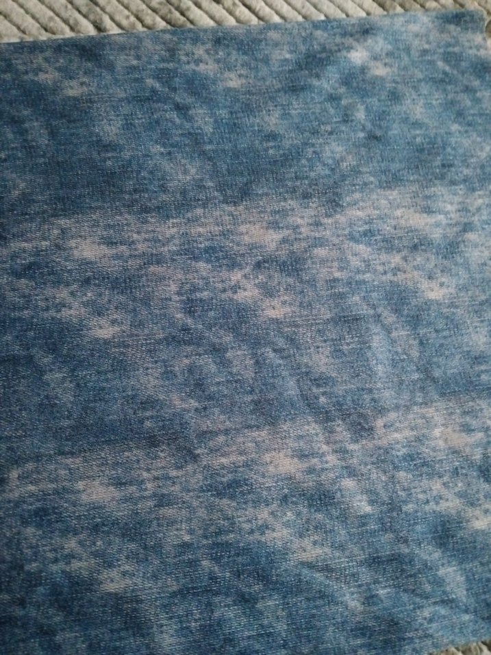 zara denim gorunumlu batik triko midi elbise - Görsel 5