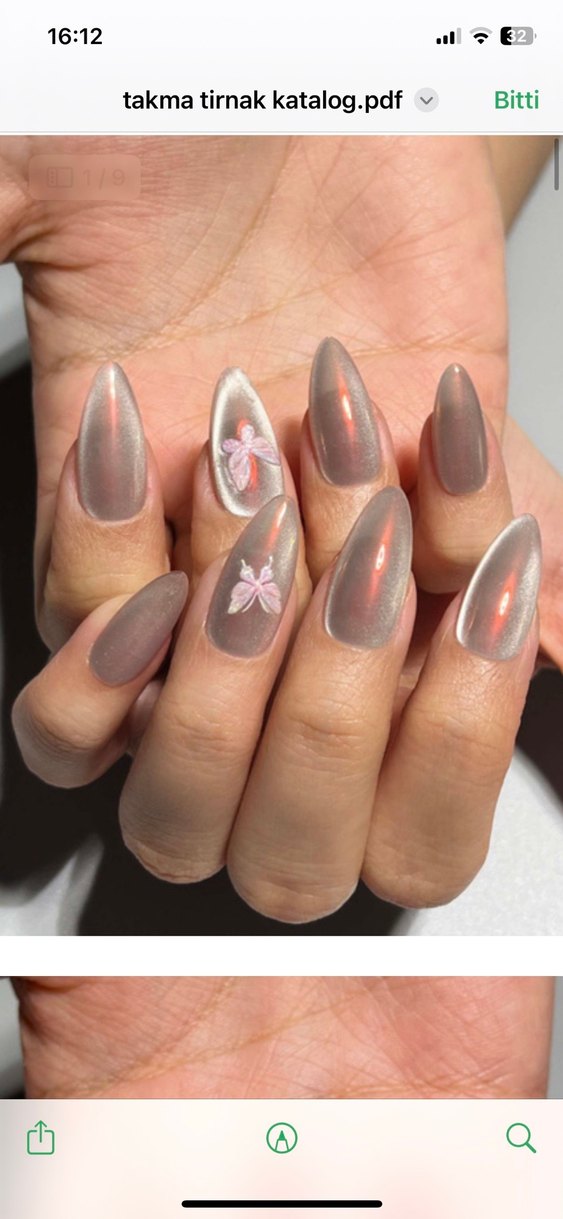 Pembe Pastel Çiçekli jel tırnak seti - Görsel 5