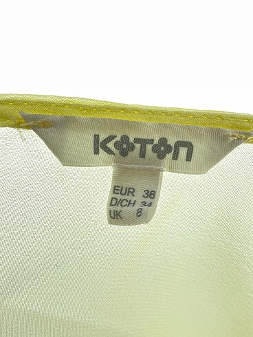 36 Beden sarı Renk Koton Bluz %70 İndirimli.