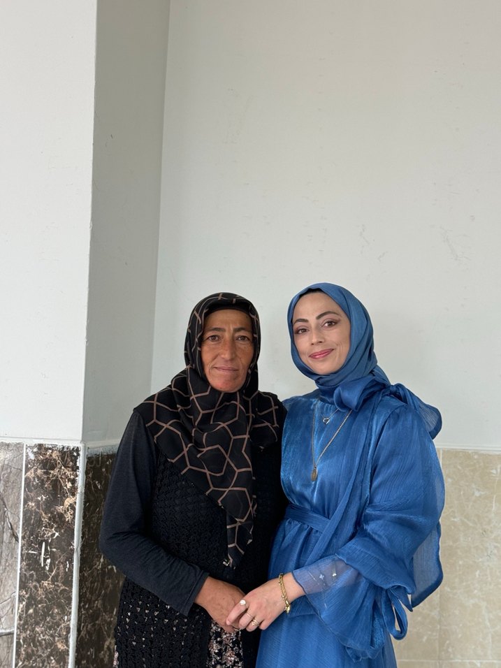 Uzun Kollu Mavi Bohem Kadın Elbise - Görsel 2