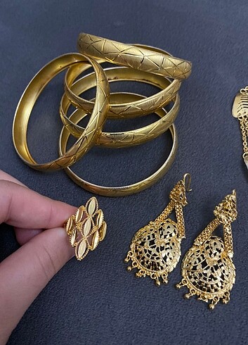Beden altın Renk Altın Kaplama İmitasyon Takı seti