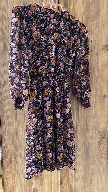 38 Beden Çiçekli Mini Elbise