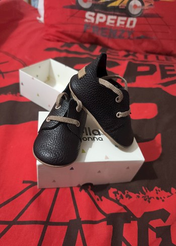 Siyah Deri Erkek Bebek İlk Adım Ayakkabısı - Görsel 2