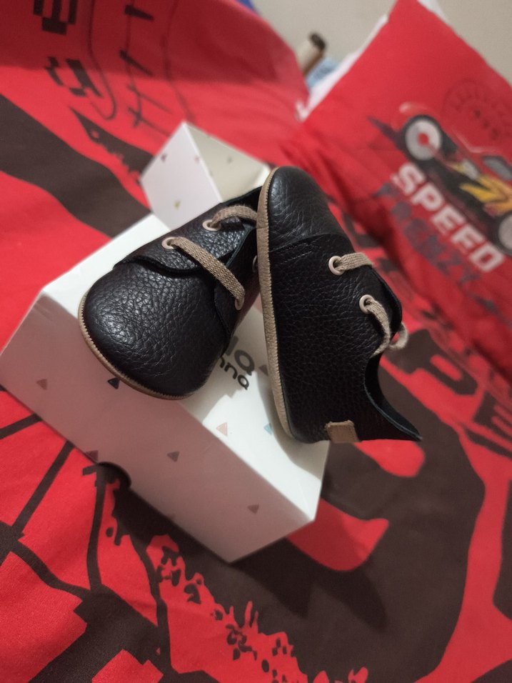 Siyah Deri Erkek Bebek İlk Adım Ayakkabısı - Görsel 3