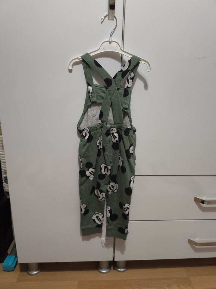 Erkek Çocuk Kamuflaj Desenli Düğmeli Salopet - Görsel 2