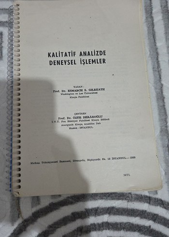 Kalitatif Analizde Deneysel İslemler