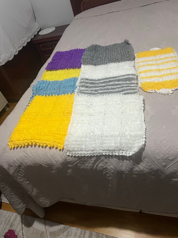 Çok Renkli Banyo lifi el örgüsü - Görsel 3