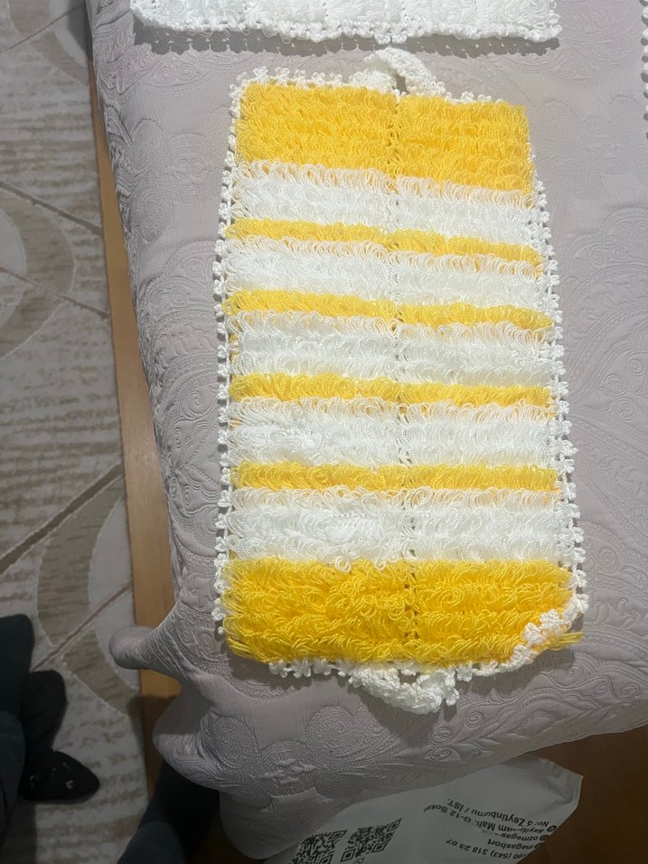 Çok Renkli Banyo lifi el örgüsü - Görsel 2