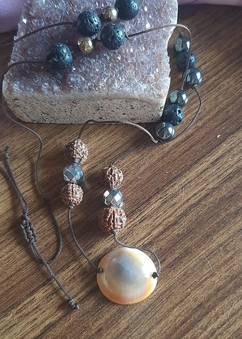 Doğal Taş Unisex Kolye - Görsel 4