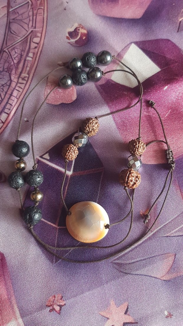 Doğal Taş Unisex Kolye - Görsel 3