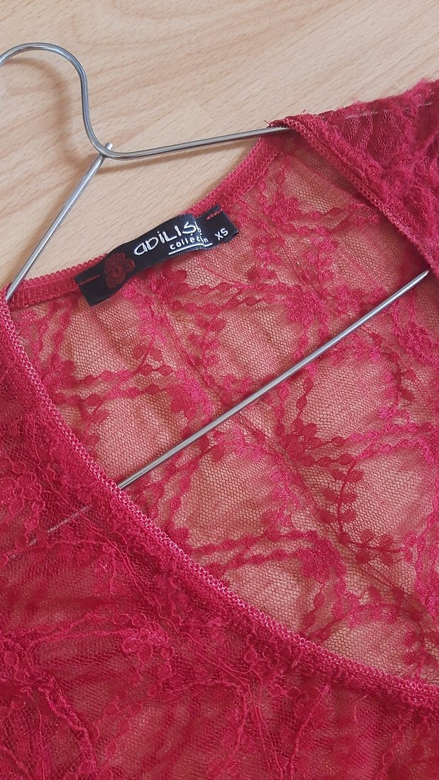 Vintage Retro Gothic Tül Korse Bluz - Görsel 2