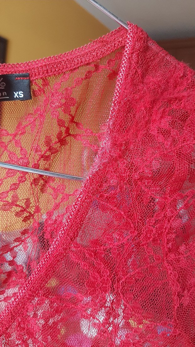 Vintage Retro Gothic Tül Korse Bluz - Görsel 5