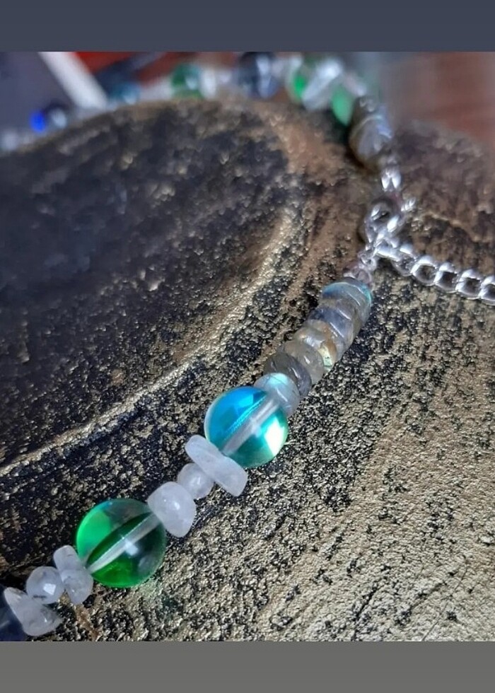 Fairycore Tasarım Doğaltaş Peri Kolye - Görsel 4