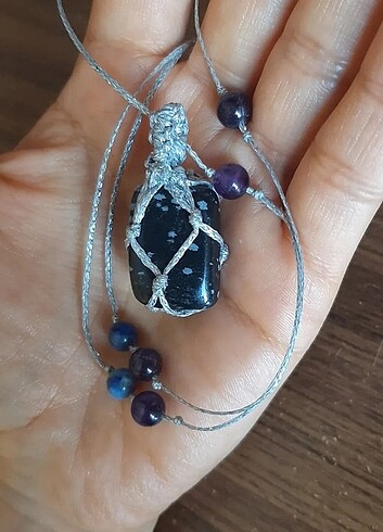 So Chic Obsidyen Bohem Doğaltaş Kolye