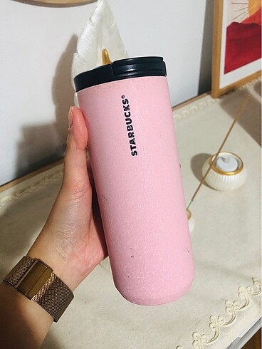 Pembe Starbucks Termos 350 ml