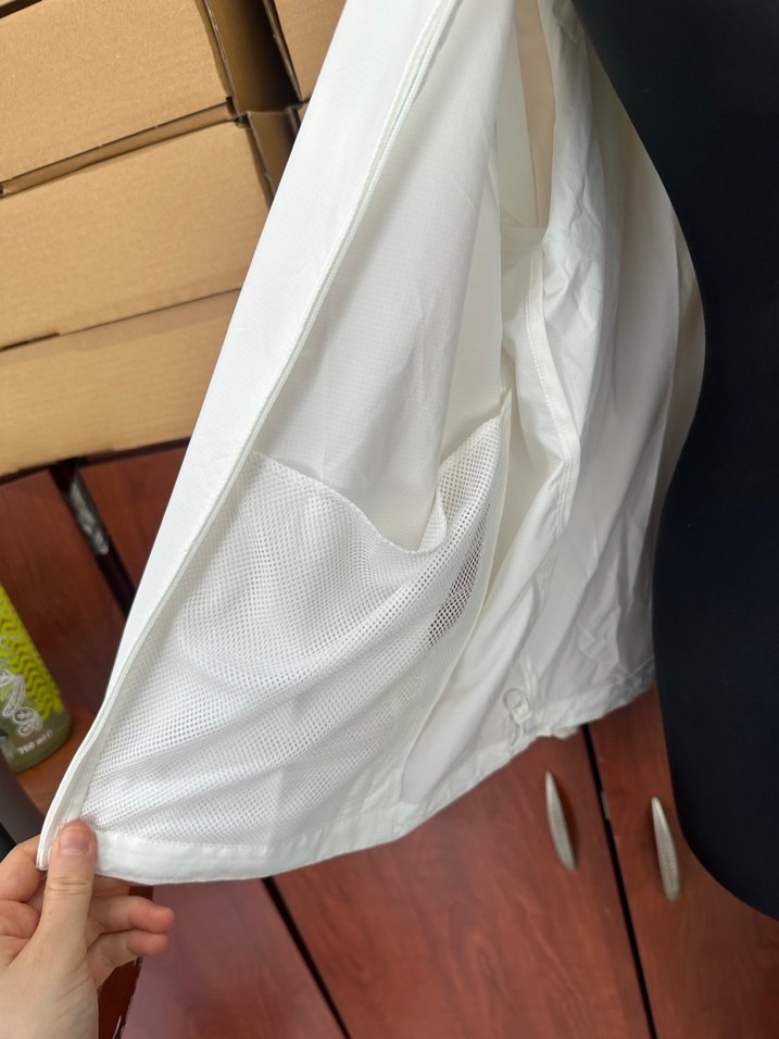 Beyaz Fermuarlı Salaş Kadın Ceket - Görsel 5