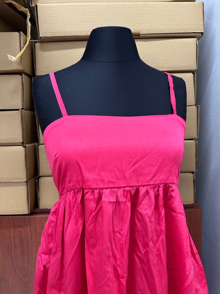 Pembe Uzun Askılı Elbise - Görsel 3