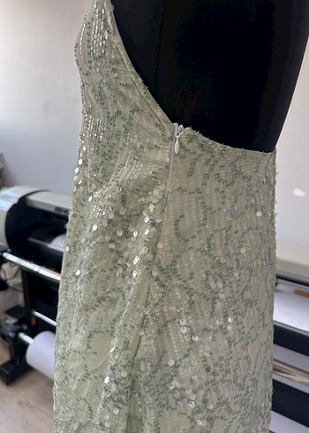 Yeşil Parlak Mini Nakışlı Bohem Elbise XS,S,M mevcuttur - Görsel 8