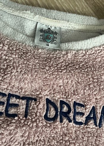 Nakışlı Gri ve Pembe Uyku Kıyafeti - Görsel 2