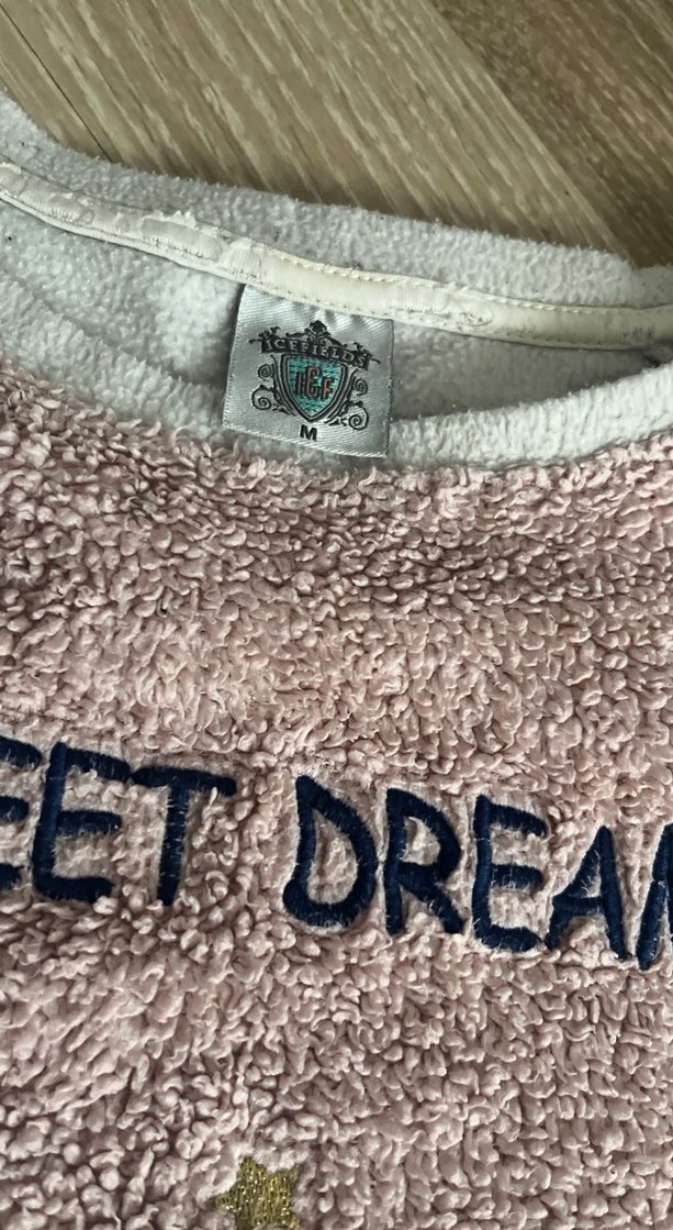 Nakışlı Gri ve Pembe Uyku Kıyafeti - Görsel 2