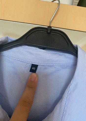 40 Beden Trendyolmilla Açık Mavi çizgili gömlek