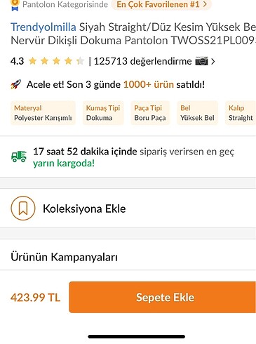 38 Beden Trendyolmilla Pantolon