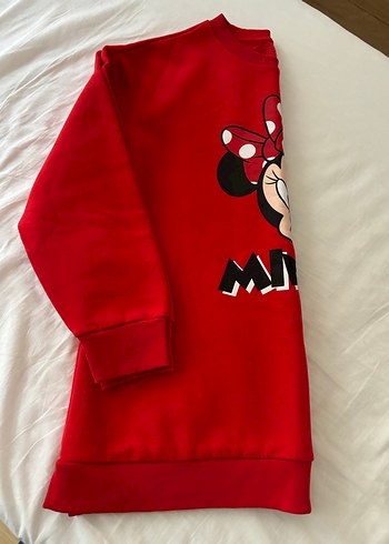 42 Beden Kırmızı Minnie Baskılı Sweatshirt