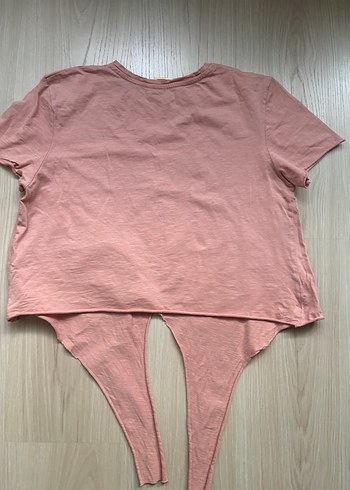 Pembe Renkli Hamile Tişörtü, Kısa Kollu, Salaş - Görsel 3