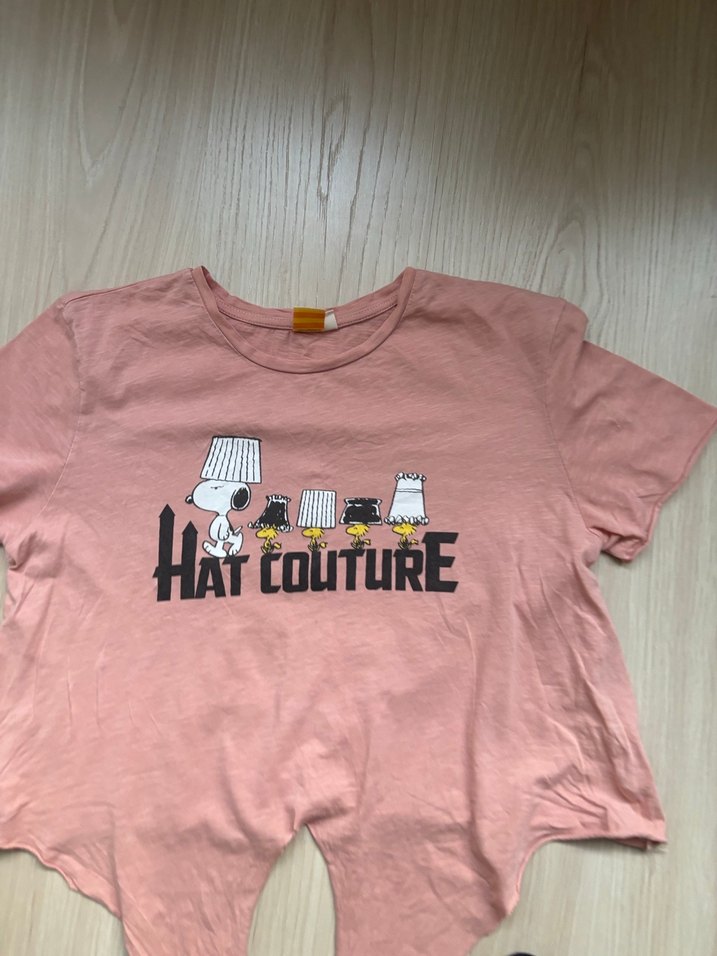 Pembe Renkli Hamile Tişörtü, Kısa Kollu, Salaş - Görsel 2