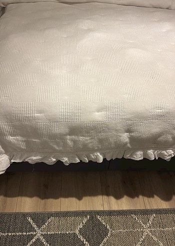 Karaca Home Perios Çift Kişilik Beyaz Nakışlı Yatak Örtüsü - Görsel 3