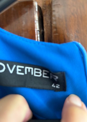 Mavi Piliseli Midi Kadın Elbise - Görsel 3