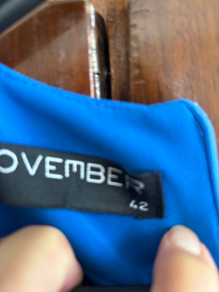 Mavi Piliseli Midi Kadın Elbise - Görsel 3