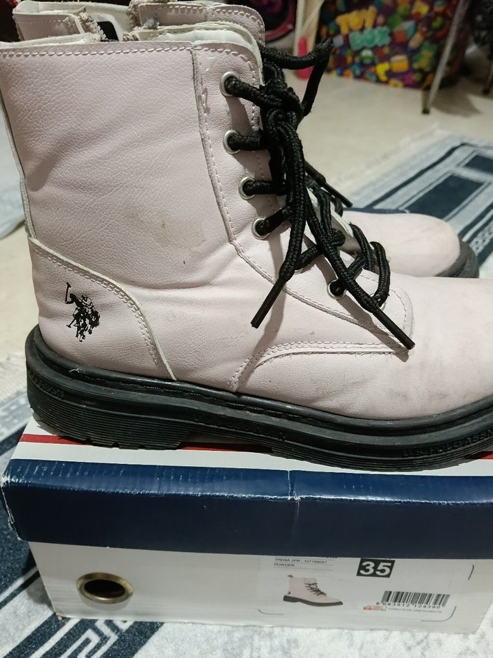 Bej Bağcıklı Polo Cocuk Bot - Görsel 2