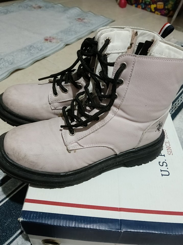 Bej Bağcıklı Polo Cocuk Bot - Görsel 4