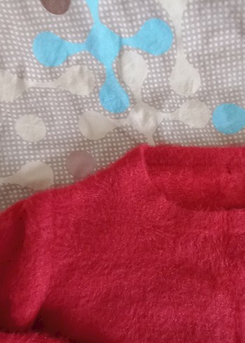 Kırmızı Kadın Triko Kazak - Görsel 3