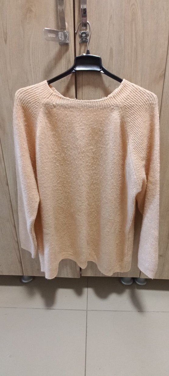 Bej Kadın Basic Triko Kazak - Görsel 2