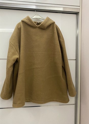 Bej Kapüşonlu Kadın Sweatshirt