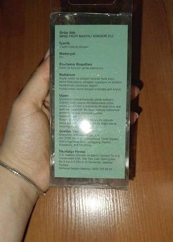 Avokado Şekilli Yeşil Makyaj Süngeri 2'li - Görsel 2