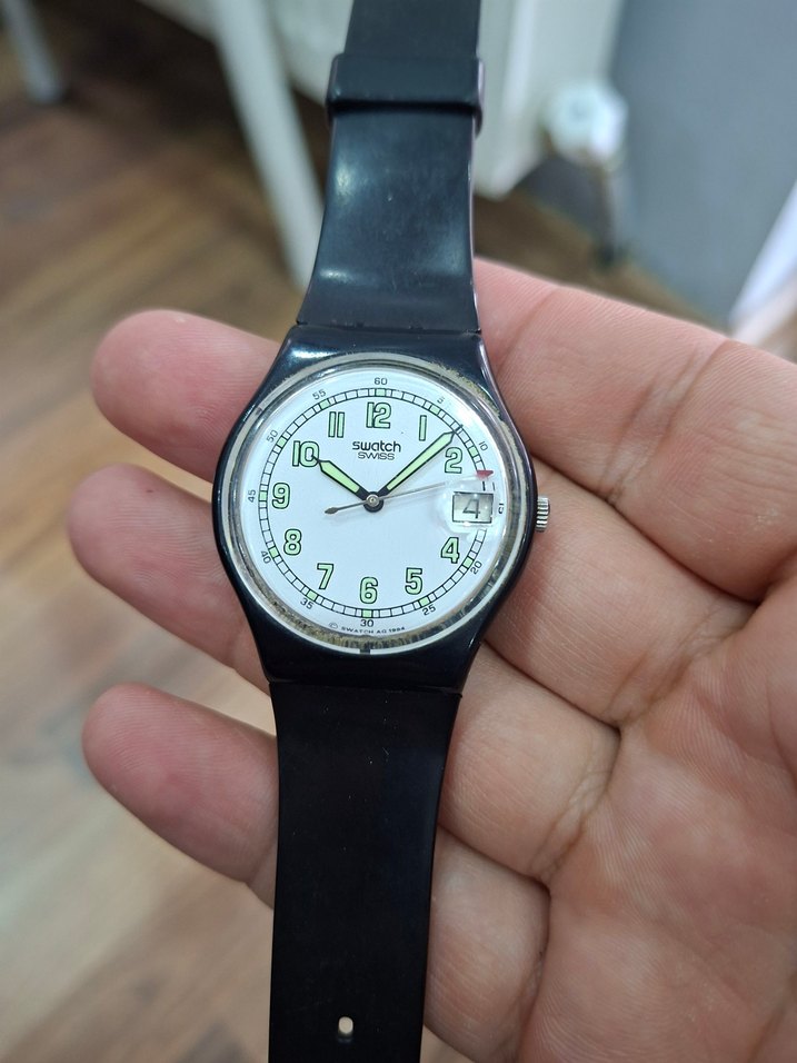 Renkli Kadranlı swatch Vintage Saat - Görsel 4
